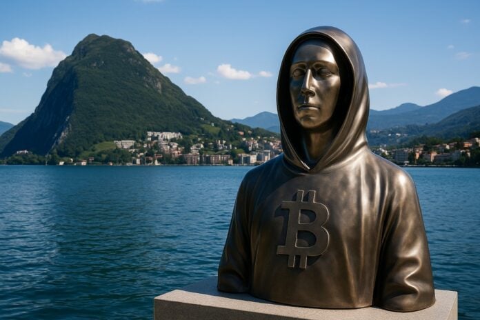 statua satoshi nakamoto lugano